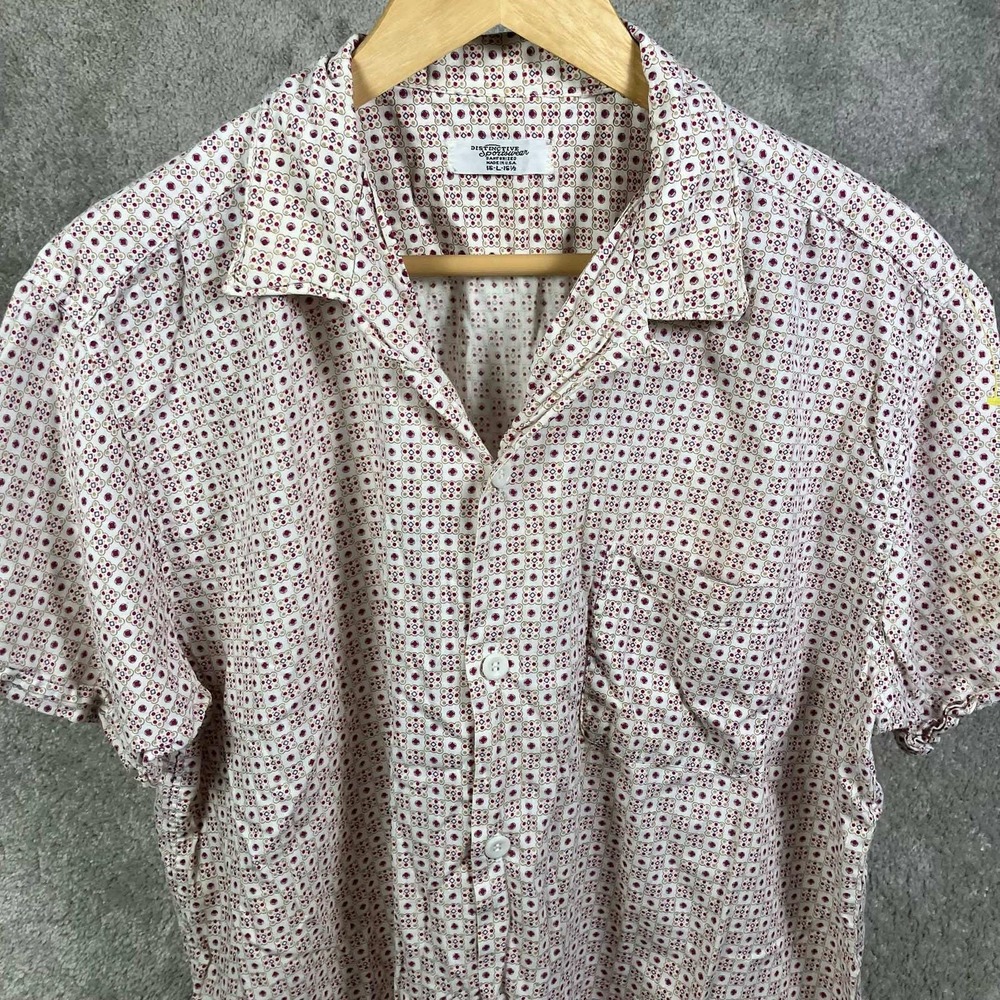 Vintage 50s Distinctive Sportswear Loop Collar Shirt Geometric Sanforized MCM